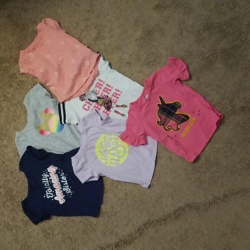 Bundle of 6 Cat&Jack,Garanimals,Jumping Beans tees.